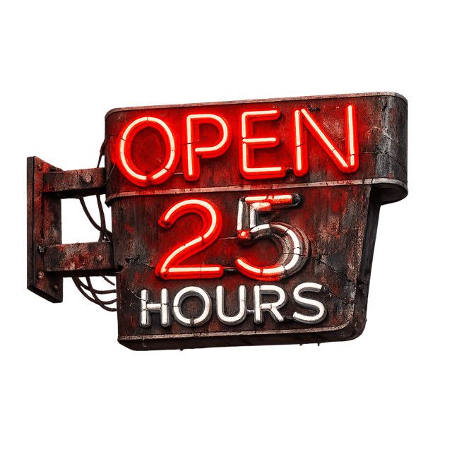 OPEN 25 HOURS